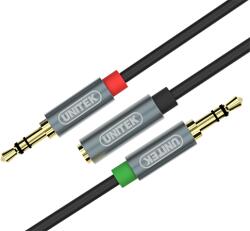 Unitek Y-C957ABK 2x 3.5mm Jack apa - 3.5mm Jack anya kábel 0.2m - Fekete (Y-C957ABK) (Y-C957ABK)