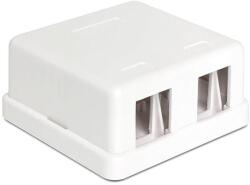 Delock Keystone 2 portos falra szerelhető doboz (86207) (86207)