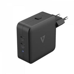 V7 2xUSB-C PD GaN hálózati töltő 65W (ACUSBC65WGAN) (ACUSBC65WGAN) (ACUSBC65WGAN)
