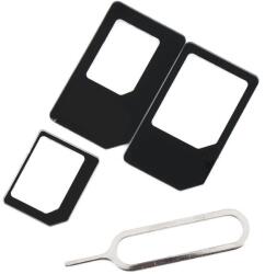 Swissten 85002300 SIM és Micro SIM Adapter - Fekete (85002300) (85002300)