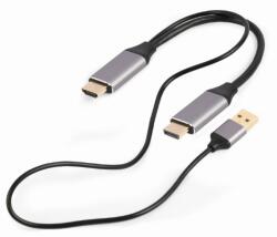 Cablexpert A-HDMIM-DPM-01 HDMI 2.0 - DisplayPort 1.4 Aktív adapterkábel 2m - Fekete (A-HDMIM-DPM-01) (A-HDMIM-DPM-01)