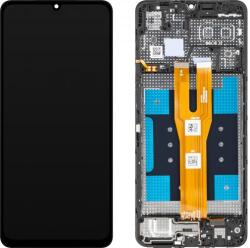 Samsung A065 Galaxy A06, LCD kijelző érintőplexivel és előlap kerettel, fekete (GH81-26440A) (SERVICE PACK) (GYÁRI) (GH81-26440A)