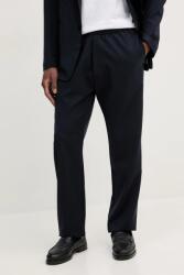 Barena Venezia gyapjú nadrág Camicia Mola férfi, sötétkék, chino, PAU5082.478 - sötétkék 52
