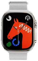 Apple Watch 4-6, SE, SE (2022) (38 / 40 mm) / Watch 7-9 (41 mm) / Watch 10 (42 mm), fém pótszíj, mágneses zár, milánói stílus, Hoco AS101, ezüst
