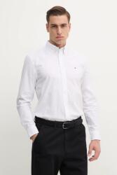 Tommy Hilfiger pamut ing férfi, legombolt galléros, fehér, regular, MW0MW37554 - fehér L