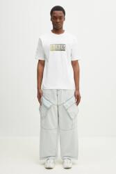 Marcelo Burlon Памучни дънки Marcelo Burlon Bleach Denim Wide Cargo Light Blue No Co (CMYB003S25DEN0014000)
