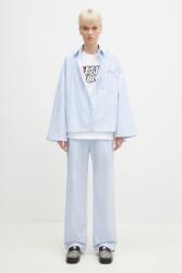 Fiorucci Памучна риза Fiorucci Striped Embroidered Drawstring Shirt (W02SPTLO170CO01BL02)