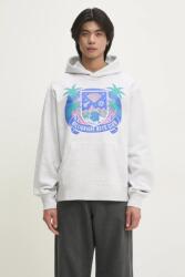 Billionaire Boys Club pamut melegítőfelső Tropical Crest Popover Hood szürke, férfi, nyomott mintás, kapucnis, B24447 - szürke M