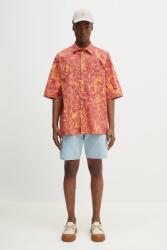 Marcelo Burlon Памучна риза Marcelo Burlon Aop Mech Bowling Shirt Orange Burgundy (CMGG002S25FAB0012028)