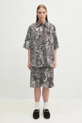 Marcelo Burlon Памучна риза Marcelo Burlon Aop Mech Bowling Shirt Dark Grey Medium (CMGG002S25FAB0010706)