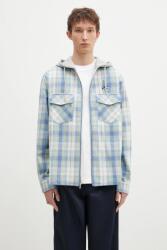 Icecream ing gyapjú keverékből Hooded Flannel Zip Through relaxed, IC24435 - kék XL