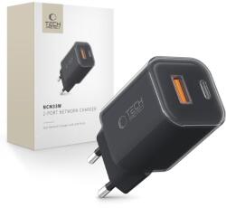  Hálózati Töltő / Töltőfej Tech-protect Ncm33w 2-port Network Charger Pd33w/qc3.0 Black