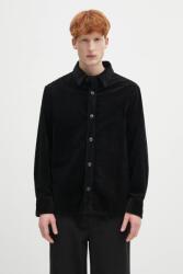 APC A. P. C. kordbársony ing surchemise boris férfi, galléros, fekete, relaxed, COHDW. H02811 - fekete XL