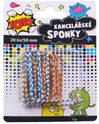 Wiky Irodai gépkapocs szett színes csíkos 50 mm 20db (834603)