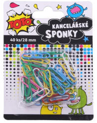 Wiky Irodai gépkapocs szett színes 28 mm 40db (834604)