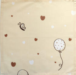  Pamut textil szalvéta - 30x30 cm / Bézs alapon Lufi mintás