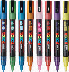 uni Dekormarker Uni Posca PC-3ML Glitter - 8 színben