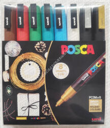 uni Dekormarker Uni Posca PC-3M készlet 8 darabos CH
