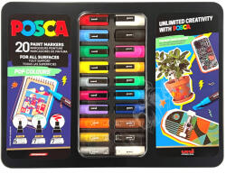 Dekormarker Uni Posca 20 db-os karácsonyi készlet - POP