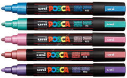 uni Dekormarker Uni Posca PC-5M METÁL - 5 színben