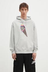 Icecream pamut melegítőfelső Cone Man Popover Hood szürke, férfi, nyomott mintás, kapucnis, IC24487 - szürke M