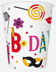 Pol-Mak Happy Birthday Funny papír pohár 8 db-os 250 ml PKK743718 (PKK743718)