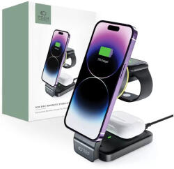 Tech-Protect QI15W-A28 3in1 MagSafe QI vezeték nélküli töltőállomás fekete (x-128316)