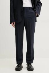 MSGM pamut nadrág férfi, sötétkék, egyenes, 3840MP15.257127 - sötétkék 52