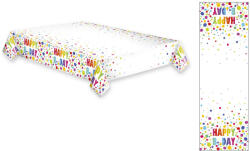 Javoli Happy Birthday Dots papír asztalterítő 120x180 cm (PKK762054)