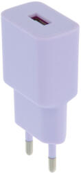 Setty LSIM-A-129 hálózati töltő 1xUSB-A csatlakozással 2.4A - lila