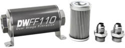 Deatschwerks Universal in-line fuel filter 10 micron AN8 110mm