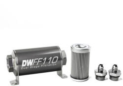 Deatschwerks Universal in-line fuel filter 10 micron AN6 110mm