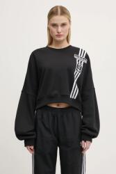 Adidas felső Adibreak Cropped Sweatshirt fekete, női, nyomott mintás, JD0189 - fekete L