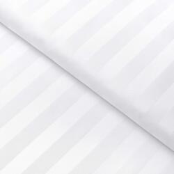Goldea damaszt szövet - fehér csíkos - szatén fényű 240 cm