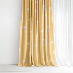 Goldea pamut drapéria - pálmák sárga alapon 160x150 cm