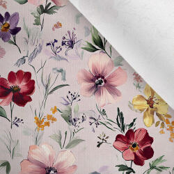 Takoy Matt anyag fürdőruhákhoz, fitnesz ruházathoz rózsaszín virágok Muan