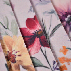 Takoy Pliszírozott gabardin light rózsaszín virágok Muan