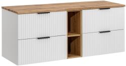 ArtCom Fürdőszoba szekrény felsővel ADEL Fehér D140/1 | 140 cm
