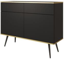ArtPS Komód BIJOU KSZ-107 | fekete / fekete lábak