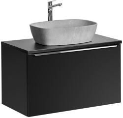ArtCom Fürdőszoba szekrény mosdóval és munkalappal SANTA FE Fekete DU80/1 | 80 cm