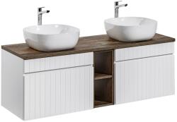 ArtCom Fürdőszoba szekrény mosdóval és munkalappal ICONIC White DU140/1 | 140 cm