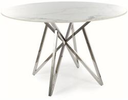 SIGNAL MEBLE Étkezőasztal MURANO 120 cm | fehér, króm (MURANOBCHFI120)