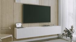 ArtExt Fali TV-szekrény JOY | 200 cm Szín: Fehér (hornyok)