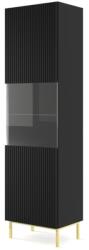 ARTBm Vitrin RAVENNA B 1DS 60 | fekete matt Kivitel: Matt fekete / arany alap (5903769727650)