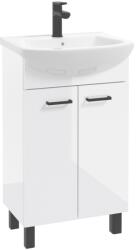 ArtDef NOVELTY fürdőszobaszekrény fehér D50 2D Tomaso 50 mosdóval | 50 cm (207-D-05008+1560)