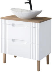 ArtCom Fürdőszoba szekrény mosdóval és munkalappal FIJI White DU80/1 | 80 cm