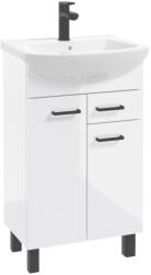 ArtDef NOVELTY fürdőszobaszekrény fehér D50 2D1S Tomaso 50 mosdóval | 50 cm (207-D-05009+1560)
