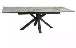 SIGNAL MEBLE Kihúzható étkezőasztal COLUMBUS CERAMIC AMBER BIANCO | 90 x 160 cm (COLUMBUSBC160)