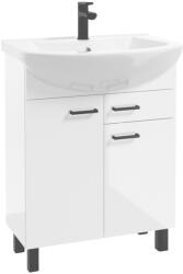 ArtDef NOVELTY fürdőszobaszekrény fehér D65 2D1S Tomaso 65 | 65 cm mosdóval (207-D-06507+1562)