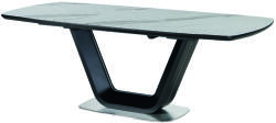 SIGNAL MEBLE Összecsukható étkezőasztal ARMANI CERAMIC | fekete matt (ARMANIBC160)